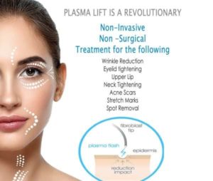 before and after fibroblast plasma skin tightening treatment in nyc
